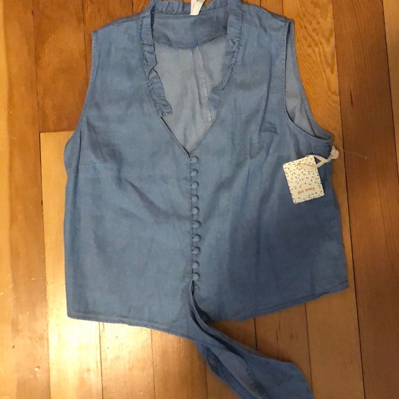 Jean cropped shirt - Picture 1 of 2